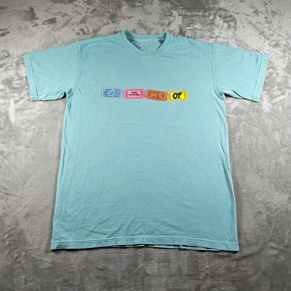 Odd Future Shirt Mens Medium Blue Teal Ticket Stub‎ Hiphop Rap Tee OFWGKTA Music